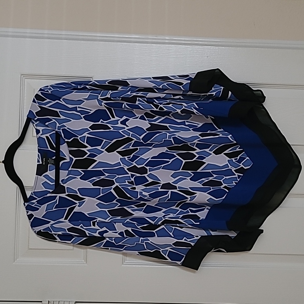 Alfani Pullover Mosaic Top Size M